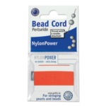 Bead cord, nylon fűzőszál, 0,45mm-es, korall