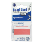 Bead cord, nylon fűzőszál, 0,45mm-es, fehér