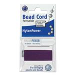 Bead cord, nylon fűzőszál, 0,8mm-es, ametiszt
