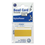 Bead cord, nylon fűzőszál, 0,8mm-es, sárga