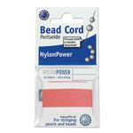 Bead cord, nylon fűzőszál, 0,8mm-es, sötétrózsaszín